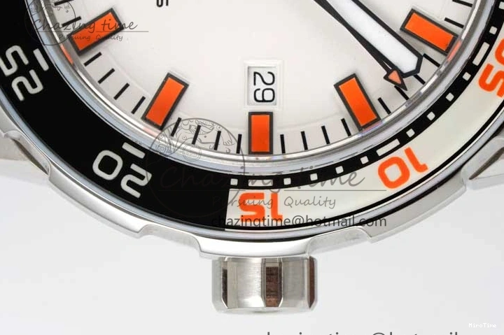 MIROTIME 1225 Aquatimer Automatic SS RSF 1:1 Best Edition White Orange Dial on Black Rubber Strap A Supportive 7069